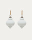 Irlo set of 2 Christmas baubles made of white recycled glass, Ø 10 cm