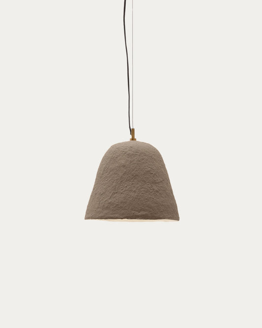 Lisora ​​ceiling lamp in brown papier-mâché Ø25cm
