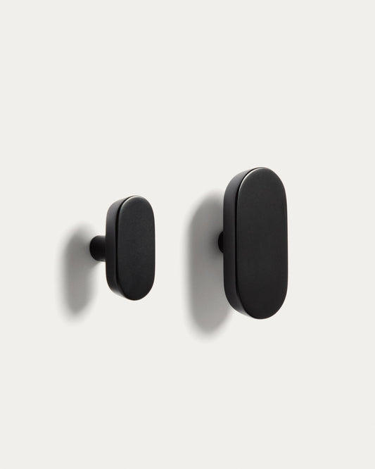 Arely set of 2 spoons in solid beech wood with black lacquer 6.5 cm / 10 cm