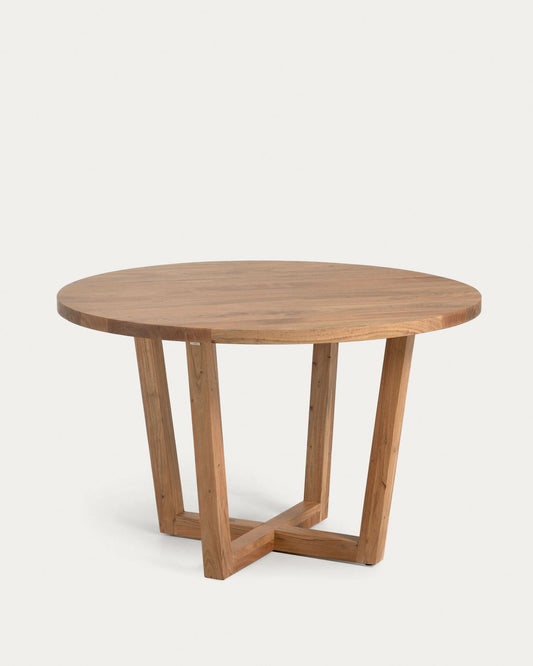 Nahla round table made of solid acacia wood with a natural finish Ø 120 cm