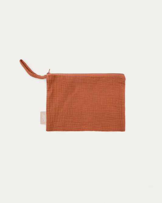 Olna toiletry bag made of 100% terracotta cotton