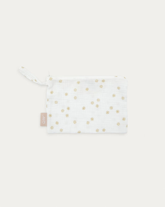 Olna toiletry bag made of 100% cotton with a sun print