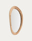 Selem mirror made of mungur wood with a natural finish 60 x 107 cm