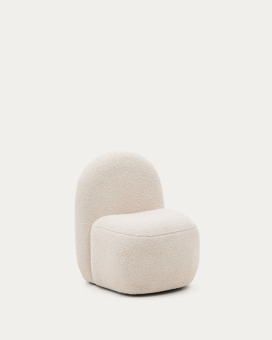Bucky children's armchair in white boucle FSC 100%