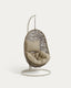 Hanging armchair with light gray Florina brown feet