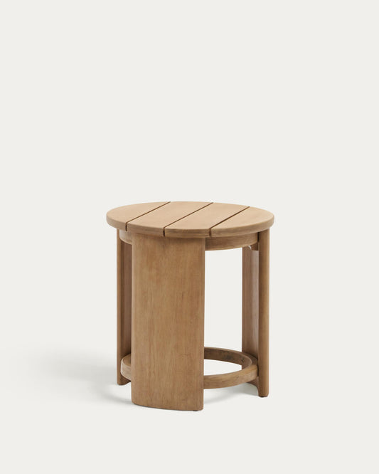 Xoriguer side table in solid eucalyptus wood Ø56 cm FSC 100%