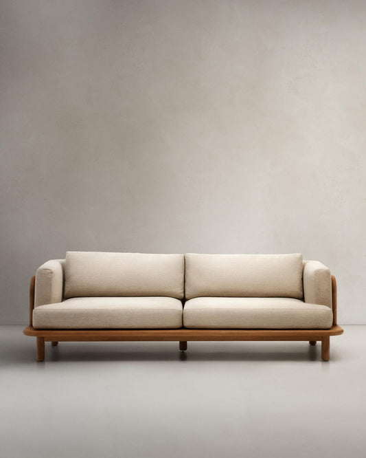 turqueta three-seater sofa made of solid teak wood 230 cm FSC 100%