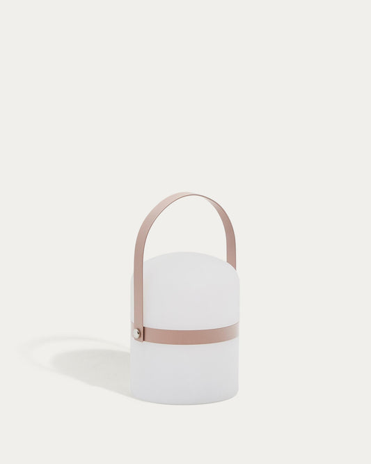 Ridley mini LED table lamp made of pink polyethylene