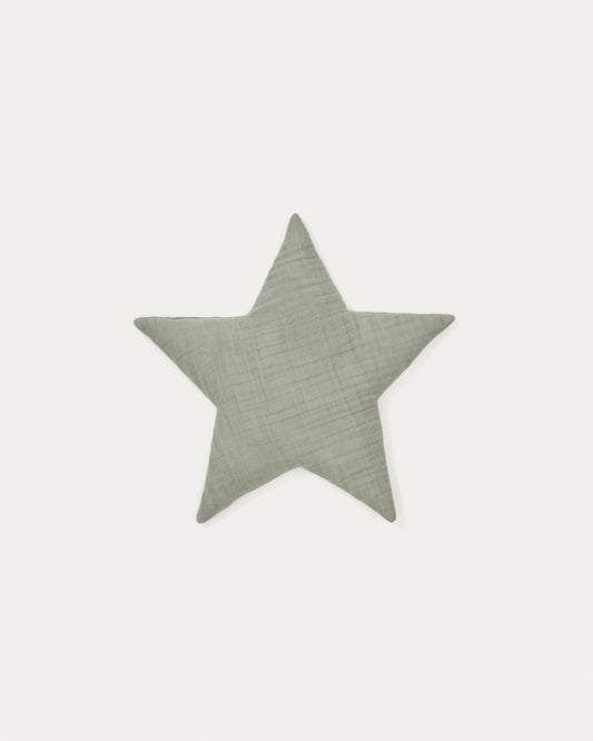 Laily star pillow made of 100% cotton green color 30 x 30 cm