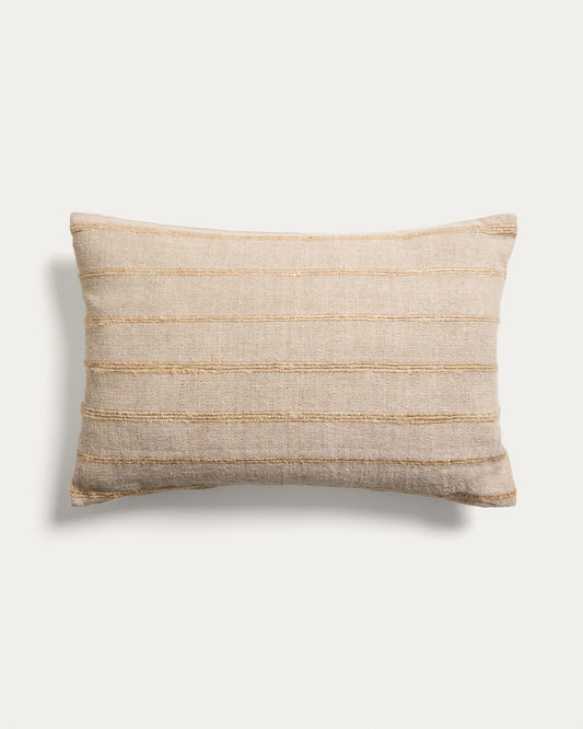 Cushion cover Riena made of cotton and viscose, beige, 40 x 60 cm