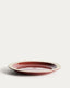 Doren dark red ceramic plate