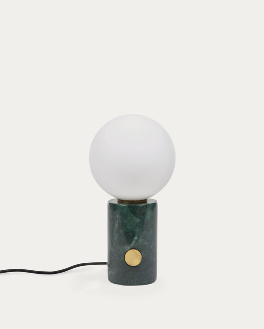 Lonela table lamp made of marble with a green finish