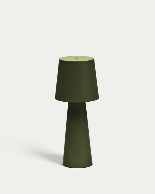 Arenys large outdoor metal table lamp in green