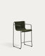 Maura chair made of green galvanized steel and green rope 64.5cm