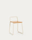 tinn chair in ash veneer with beige metal structure