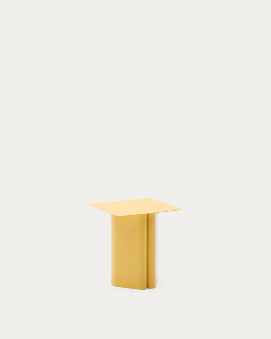 Arvin side table in yellow iron 42 x 42 cm