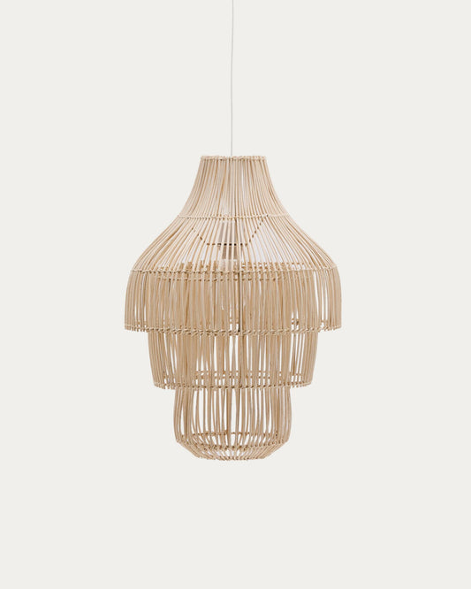 Janoa rattan ceiling lamp with light finish Ø38cm