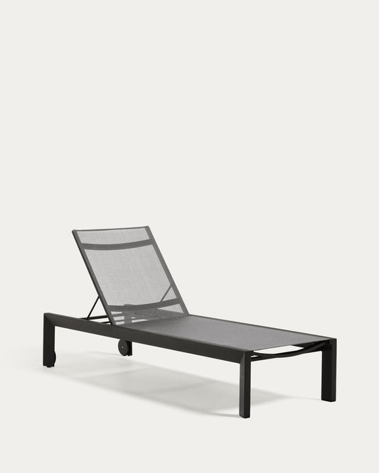 Canutells dark gray aluminum sun lounger