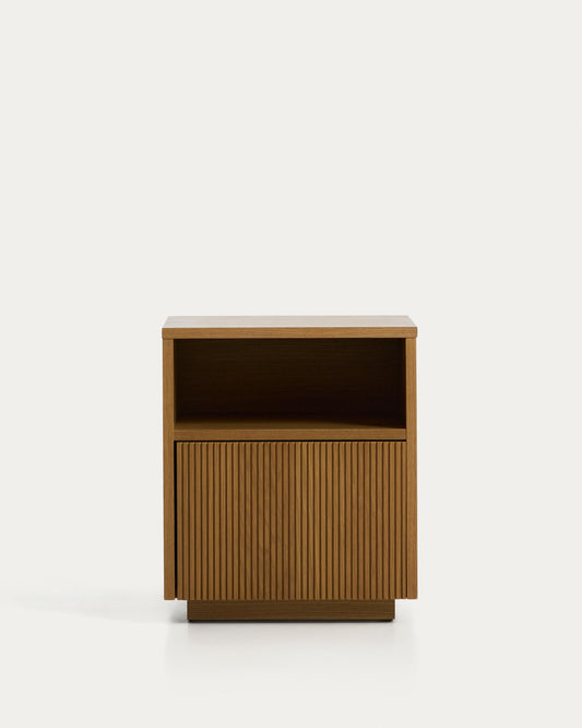 Noćni stočić Helvine sa 1 fiokom od hrastovog furnira 45 x 52 cm FSC 100 %