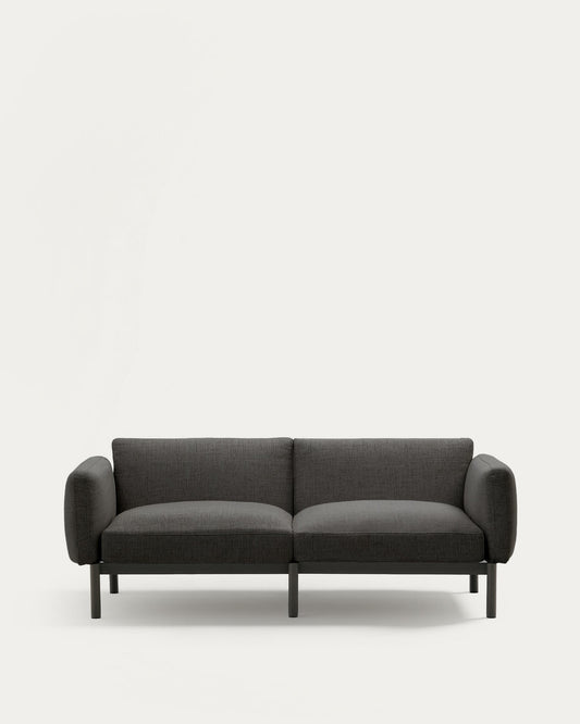 Sorells modularna spoljna sofa sa 2 sedišta od aluminijuma sa sivom završnom obradom 201 cm