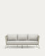 Saconca outdoor three-seater sofa made of rope and gray galvanized steel 189 cm
