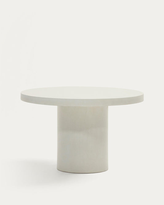 Okrugli sto Aiguablava od belog cementa, Ø 120 cm