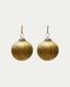 Elur set of 2 medium-sized Christmas balls made of recycled glass in golden color, Ø 10 cm