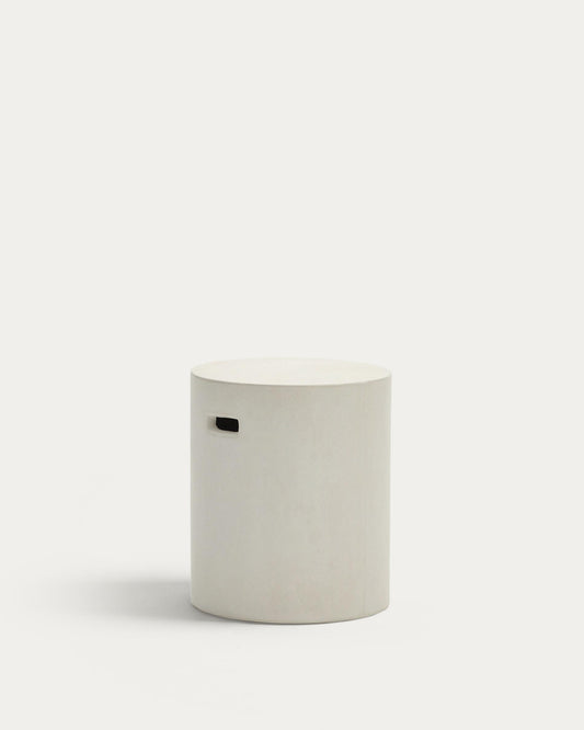 Aiguablava oslonac za noge od belog cementa, Ø 37 cm
