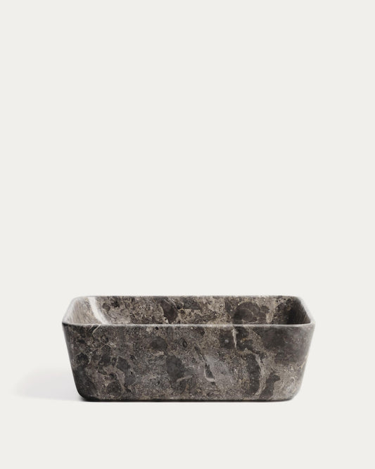 Darnen sink on a marble slab in gray color 40 x 40 cm