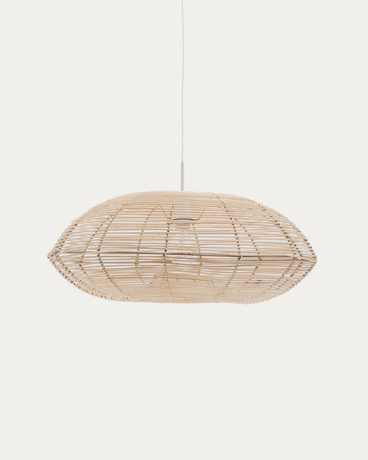 Flaro rattan ceiling lamp with light finish Ø70cm