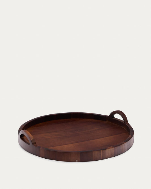 Zoa tray made of acacia wood in dark color FSC 100%