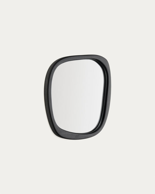 Alura teak mirror in black 45.5 x 47 cm FSC 100%