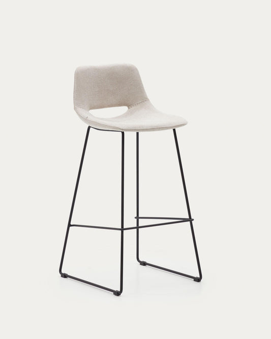 Zahara beige chair with black steel, height 76 cm