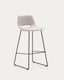 Zahara beige chair with black steel, height 76 cm