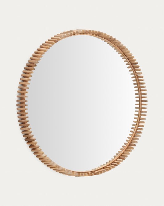 Polke Teak mirror Ø 100 cm