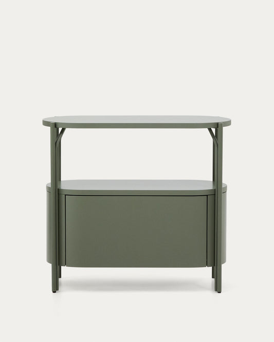 Arely bathroom cabinet with steel construction and MDF in green color 90 x 40 cm