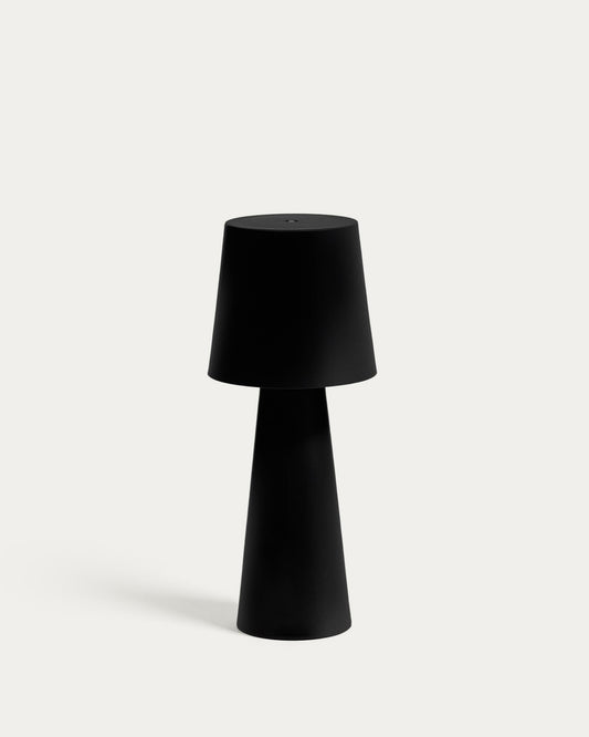 Arenys large outdoor metal table lamp in black painted finish