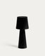 Arenys large outdoor metal table lamp in black painted finish