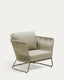 Saconca outdoor armchair made of cord and green galvanised steel