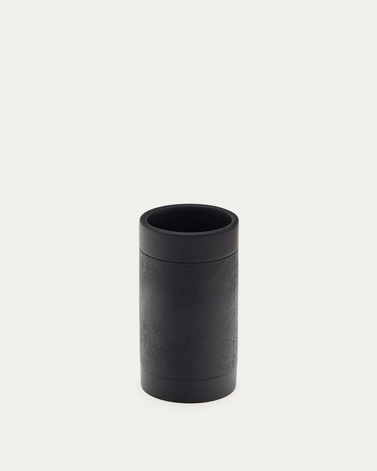 Sisel toothbrush holder made of black polyresin Sisel