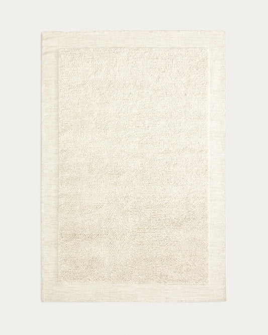 Marely white wool carpet 200 x 300 cm