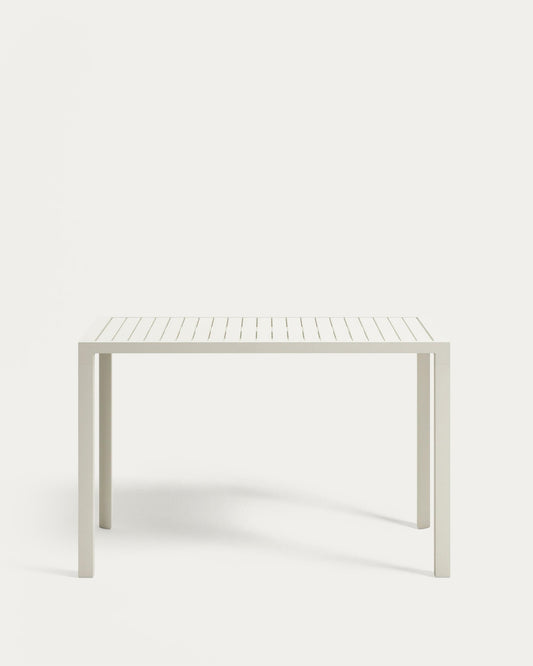 Culip aluminum outdoor bar table in white, 150 x 77 cm