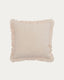 Nacha cushion cover made of pink cotton and linen 45 x 45 cm