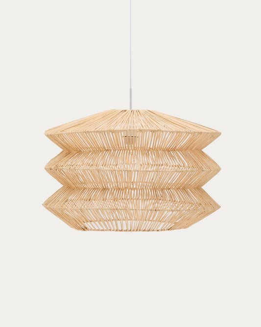 Dakit rattan ceiling lamp shade with light finish 60 x 39 cm