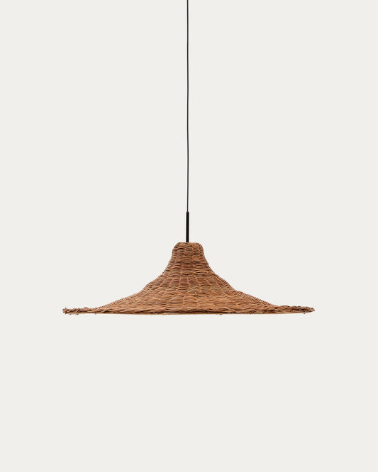 Bladia ceiling lamp made of rattan with a natural finish Ø70cm