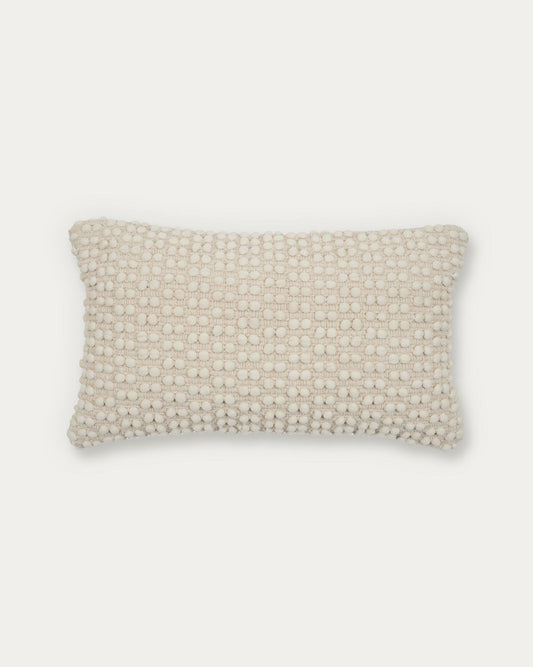 Mascarell cushion cover made of white cotton and polyester, 30 x 50 cm