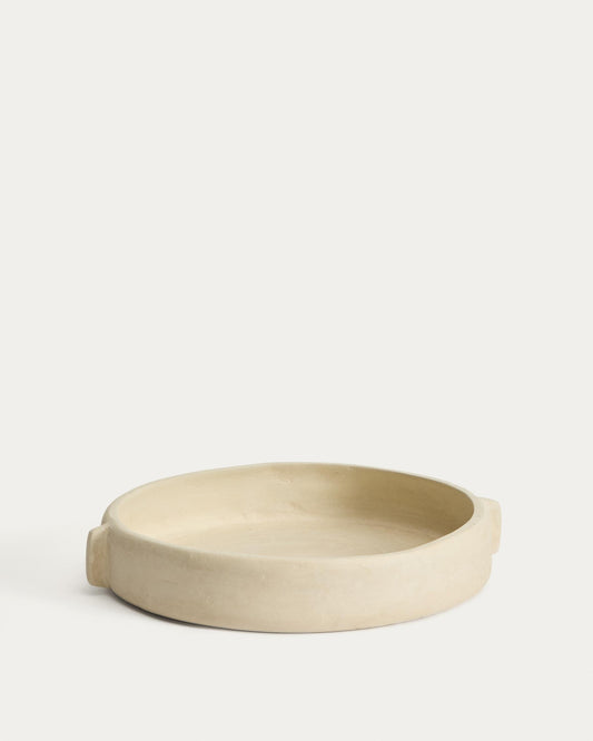 Mireni centralni dekorativni element od smese od papira u bež boji Ø 31 cm