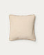 Enari beige cotton cushion cover with contrasting brown trim 50 x 50cm