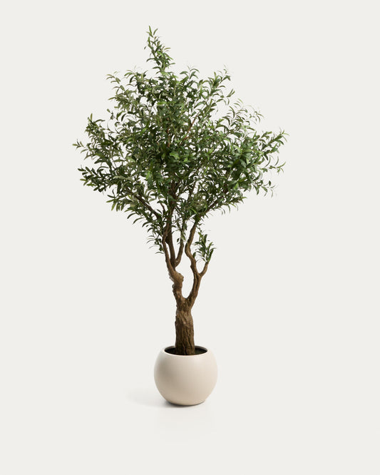 Artificial tree Olive with white pot, 210 cm