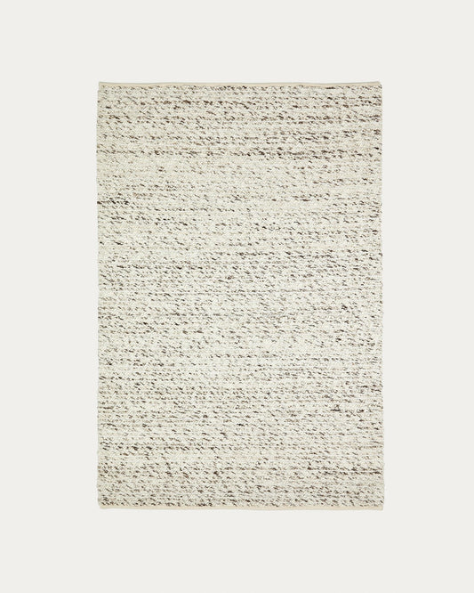 Manilva wool and brown cotton carpet, 200 x 300 cm